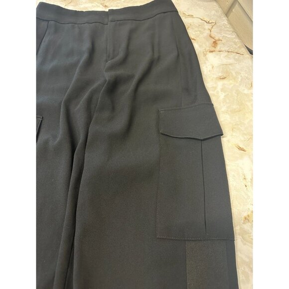 RAG & BONE Black Tuxedo Trim Cropped Cargo Ankle Pants Women Size 00 - Picture 6 of 10